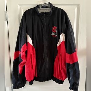 Vintage Calgary Stampeders Members Black and Red Jacket